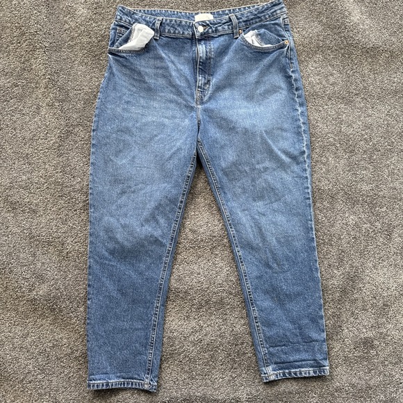 H&M Denim - H&M Jeans Womens 16 Skinny Stretch High Waist Medium Wash Blue Denim